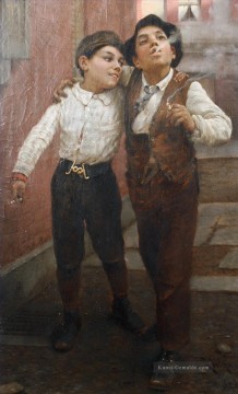 karl iii Ölbilder verkaufen - Erste Zigaretten 1892 Karl Witkowski
